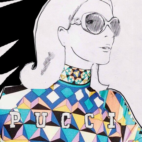 Sophisticated Emilio Pucci Geometric Dress - Picture 3 of 12